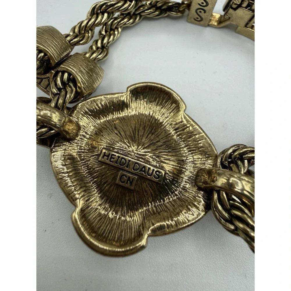 Heidi Daus Chain Of Events CLEAR  Necklace Bracelet  Jewelry Set OF 2 STUNNING!